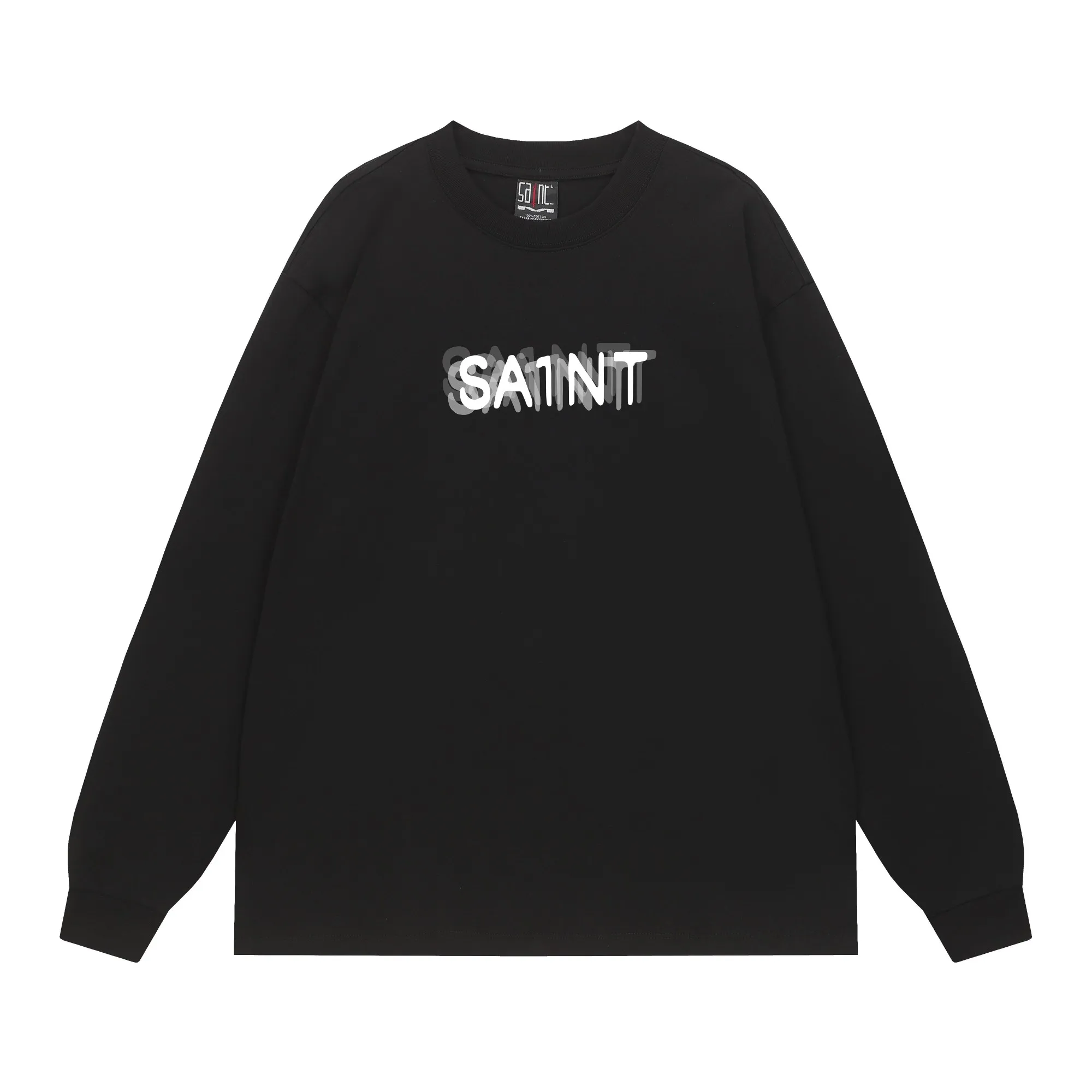 #SA76 SAINT pure cotton long-sleeved T P150 Color: Black Size: S-XL